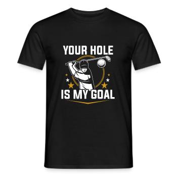 Dein Loch ist mein Ziel - Männer T-Shirt - Schwarz - Vorne - AI Model Male 178 light (178cm)