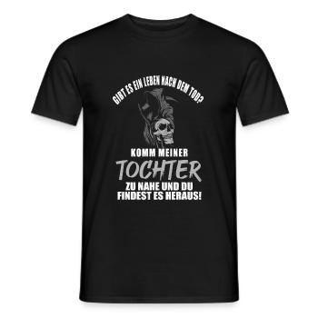 Gibt es ein Leben nach dem Tod komm meiner Tochter - Männer T-Shirt - Schwarz - Vorne - AI Model Male 178 light (178cm)