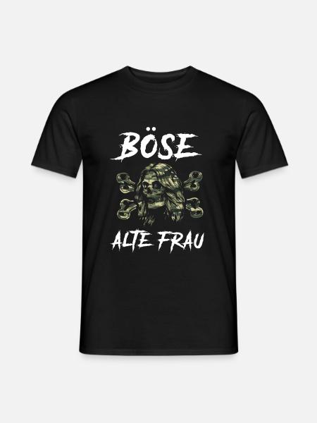 Böse alte Frau - Männer T-Shirt - Schwarz