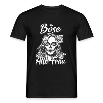 Böse alte Frau schwarzer Humor und ältere Dame - Männer T-Shirt - Schwarz - Vorne - AI Model Male 178 light (178cm)