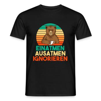 Einatmen Ausatmen Ignorieren Witzger und Lustiger - Männer T-Shirt - Schwarz - Vorne - AI Model Male 178 light (178cm)