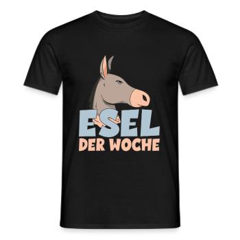 Esel der Woche lustig Fußball und Sport Tollpatsch - Männer T-Shirt - Schwarz - Vorne - AI Model Male 178 light (178cm)
