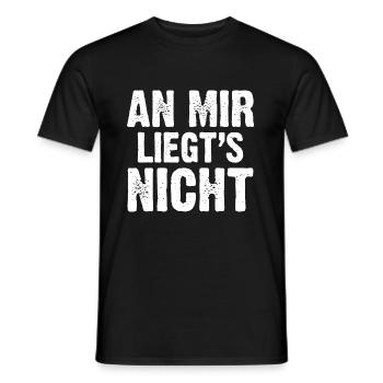 An mir liegts nicht schwarzer Humor - Männer T-Shirt - Schwarz - Vorne - AI Model Male 178 light (178cm)
