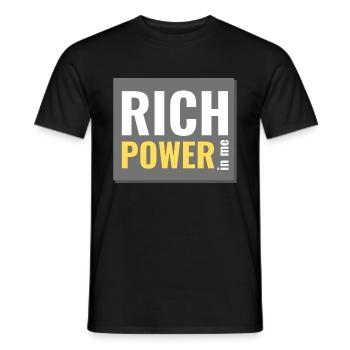 un pouvoir riche en moi - T-shirt homme - noir - Devant - AI Model Male 178 light (178cm)