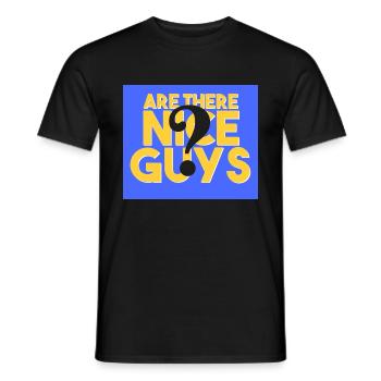 Y a-t-il des gars sympas? - T-shirt homme - noir - Devant - AI Model Male 178 light (178cm)