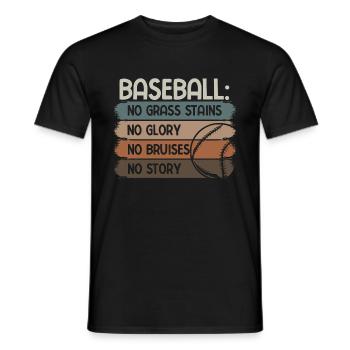 Baseball - Männer T-Shirt - Schwarz - Vorne - AI Model Male 178 light (178cm)