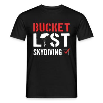 Bucket List Sky Diving Fallschirmspringer - Männer T-Shirt - Schwarz - Vorne - AI Model Male 178 light (178cm)