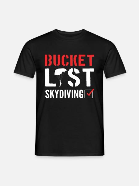 Bucket List Sky Diving Skydiver - Men's T-Shirt - black