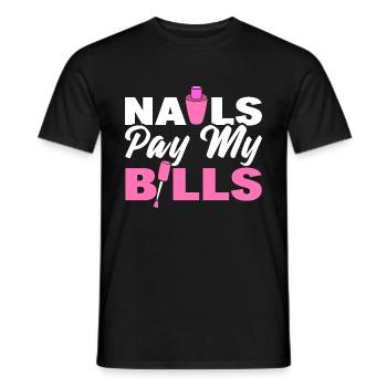Nail Art Maniküre - Männer T-Shirt - Schwarz - Vorne - AI Model Male 178 light (178cm)