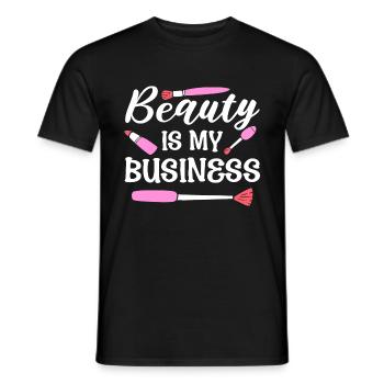 Beauty Is My Business Kosmetiker - Männer T-Shirt - Schwarz - Vorne - AI Model Male 178 light (178cm)