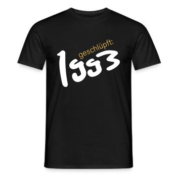 Hatched in 1993 - Men's T-Shirt - black - Front - AI Model Male 178 light (178cm)
