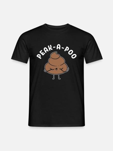 Peek-A-Poo Badezimmerbegleiter - Männer T-Shirt - Schwarz