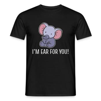 Elefant -Wortspiele Zookeeper - Männer T-Shirt - Schwarz - Vorne - AI Model Male 178 light (178cm)