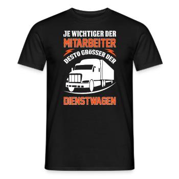 Conducteur de camion dit - T-shirt homme - noir - Devant - AI Model Male 178 light (178cm)
