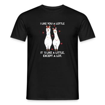 Alpaca Lama Funny Couples Gift Couple Couple - Men's T-Shirt - black - Front - AI Model Male 178 light (178cm)