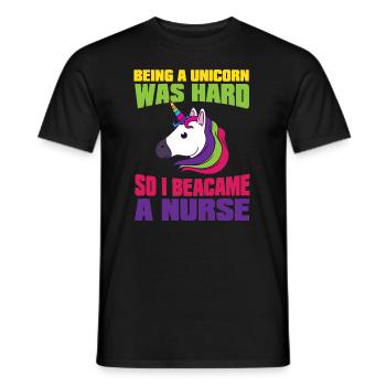 Infirmières Infirmières Infirmiers - T-shirt homme - noir - Devant - AI Model Male 178 light (178cm)