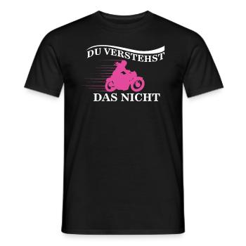 Motorradfahrerin Bikerin Motorrad Wellness Moped - Männer T-Shirt - Schwarz - Vorne - AI Model Male 178 light (178cm)