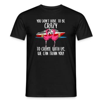 Vous n’avez pas à naviguer avec nous Flamingo - T-shirt homme - noir - Devant - AI Model Male 178 light (178cm)