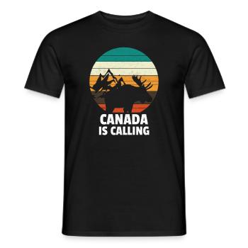 Le Canada appelle Kanada - T-shirt homme - noir - Devant - AI Model Male 178 light (178cm)