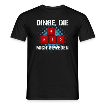 Dinge Die Mich Bewegen Gamer Zocker Spieler - Männer T-Shirt - Schwarz - Vorne - AI Model Male 178 light (178cm)
