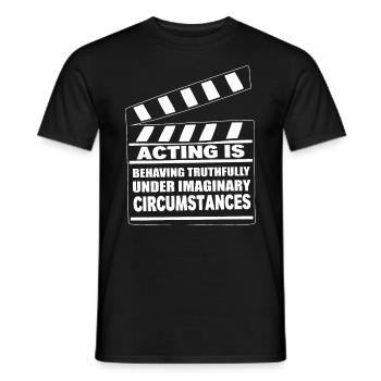 Funny actor - Men's T-Shirt - black - Front - AI Model Male 178 light (178cm)