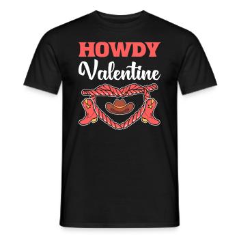 Howdy Valentine Viehzüchter - Männer T-Shirt - Schwarz - Vorne - AI Model Male 178 light (178cm)
