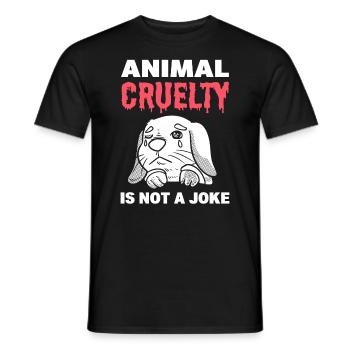 Contre la cruauté envers les animaux : militant des droits des animaux - T-shirt homme - noir - Devant - AI Model Male 178 light (178cm)
