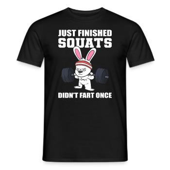 Lustiges Hasen -Training Fitnesstrainer - Männer T-Shirt - Schwarz - Vorne - AI Model Male 178 light (178cm)