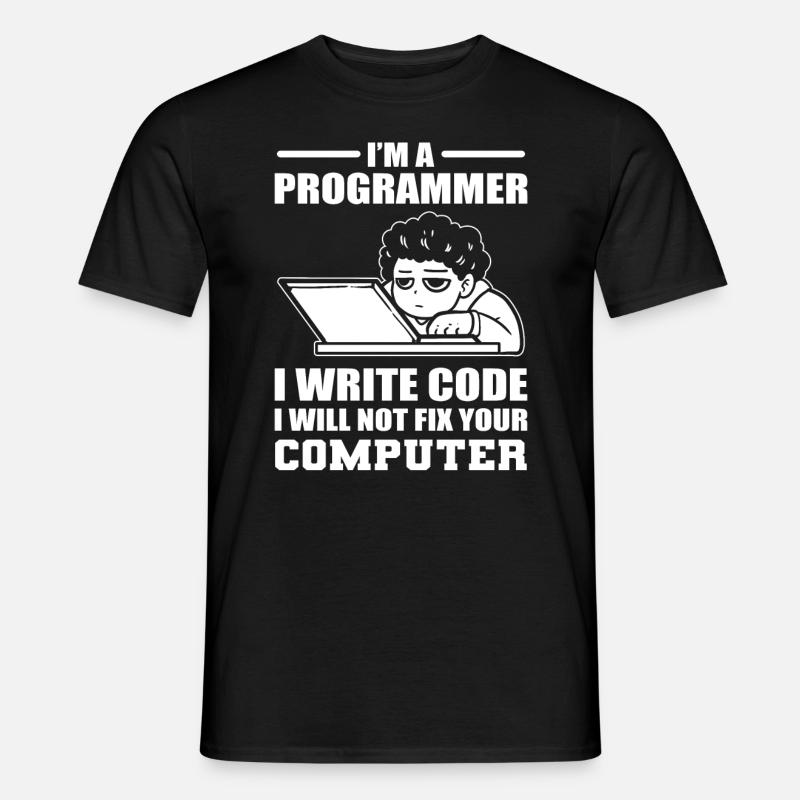 Programmierhumor Softwareentwickler - Männer T-Shirt - Schwarz