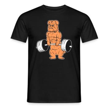 Poids chien fanatiques de fitness - T-shirt homme - noir - Devant - AI Model Male 178 light (178cm)