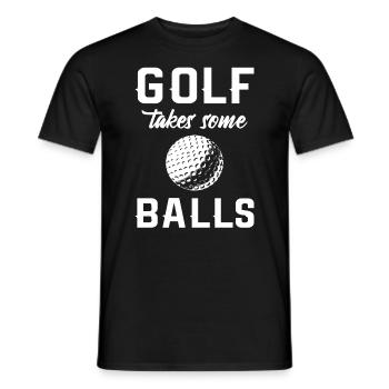 Funny golfer golfer - Men's T-Shirt - black - Front - AI Model Male 178 light (178cm)