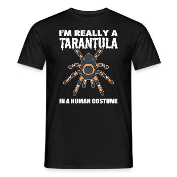 Spider lover arachnology - Men's T-Shirt - black - Front - AI Model Male 178 light (178cm)