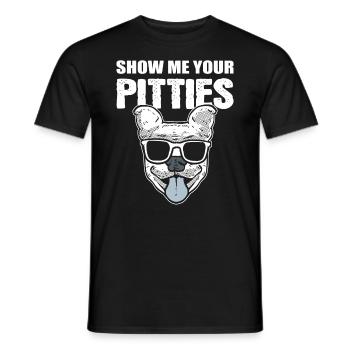 Show Me Your Pitties Hundewanderer - Männer T-Shirt - Schwarz - Vorne - AI Model Male 178 light (178cm)