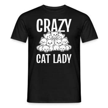 Crazy Cat Lady Cat Lover - T-shirt homme - noir - Devant - AI Model Male 178 light (178cm)