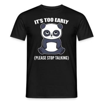 It's Too Early Please Stop Talking Zookeepers - Men's T-Shirt - black - Front - AI Model Male 178 light (178cm)