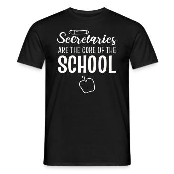 Secretaries are The Core Of The School Secretariat - Men's T-Shirt - black - Front - AI Model Male 178 light (178cm)