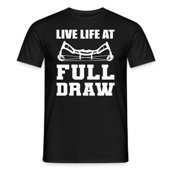 Live Life At Full Draw Bogenschütze - Männer T-Shirt - Schwarz - Vorne - AI Model Male 178 light (178cm)