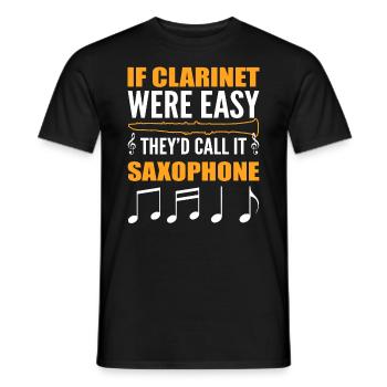 Clarinet Musical Instrument Clarinet Player - Men's T-Shirt - black - Front - AI Model Male 178 light (178cm)