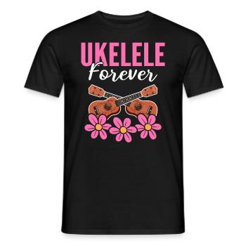 Instrument de ukulélé Lecteur de ukulélé - T-shirt homme - noir - Devant - AI Model Male 178 light (178cm)