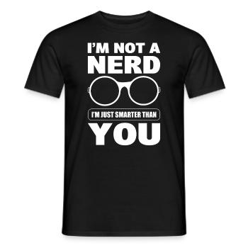 Je ne suis pas un lecteur de livres nerd - T-shirt homme - noir - Devant - AI Model Male 178 light (178cm)