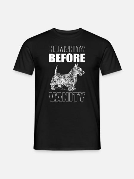 Humanity Before Vanity Hunde - Männer T-Shirt - Schwarz