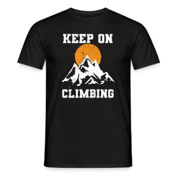 Keep On Climbing Mountaineers - Men's T-Shirt - black - Front - AI Model Male 178 light (178cm)