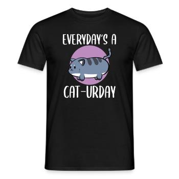 Cute Kitten Cat Groomer - Men's T-Shirt - black - Front - AI Model Male 178 light (178cm)