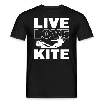 Kitesurf Kite Flyer - T-shirt homme - noir - Devant - AI Model Male 178 light (178cm)