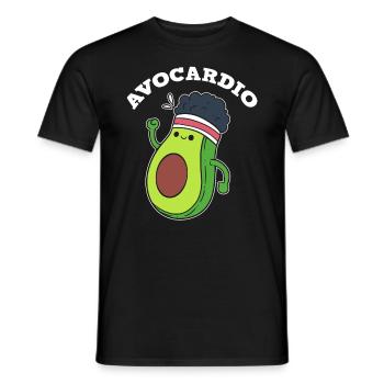 Avocardio Fitness - Men's T-Shirt - black - Front - AI Model Male 178 light (178cm)