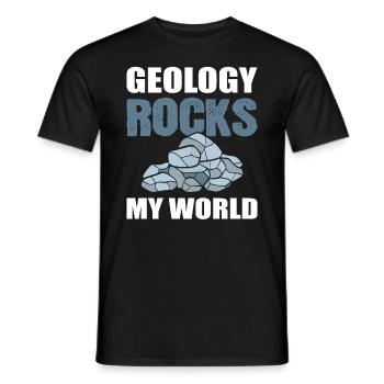 La géologie berce mon collectionneur de pierres du monde - T-shirt homme - noir - Devant - AI Model Male 178 light (178cm)