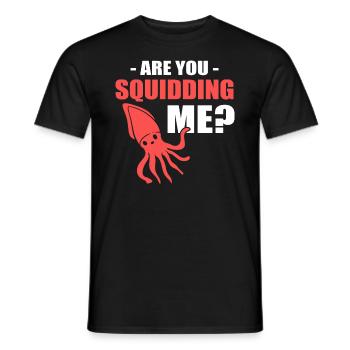 Are You Squidding Me? Fisherman - Men's T-Shirt - black - Front - AI Model Male 178 light (178cm)