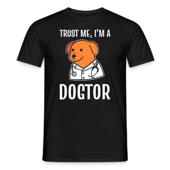 Trust Me I'm A Dogtor Veterinarian Veterinarian - Men's T-Shirt - black - Front - AI Model Male 178 light (178cm)
