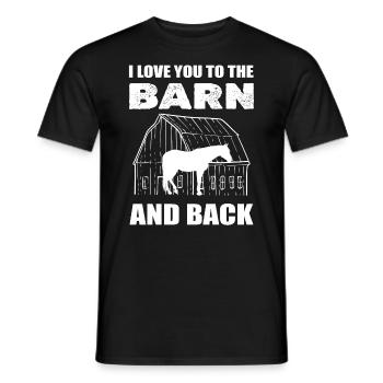 I Love You To The Barn And Back Jockey - Men's T-Shirt - black - Front - AI Model Male 178 light (178cm)