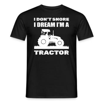 I Don't Snore I Dream I'm A Tractor Bauer - Männer T-Shirt - Schwarz - Vorne - AI Model Male 178 light (178cm)